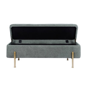 Mercer41 Bench, Upholstered Storage Bench, Rectangular Ottoman Entryway ...