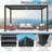 13 Ft. W x 10 Ft. D Aluminum Pergola with Canopy-96905748