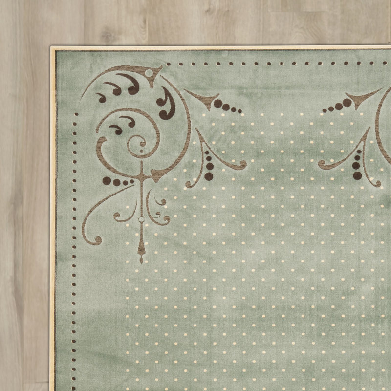 Scrollwork Martha Stewart Performance Rug, Rectangle 5'3" x 7'6"