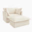 Ensemble de fauteuils rembourrés confortables avec repose-pieds pour le salon, offrant une détente inégalée et un design élégant.