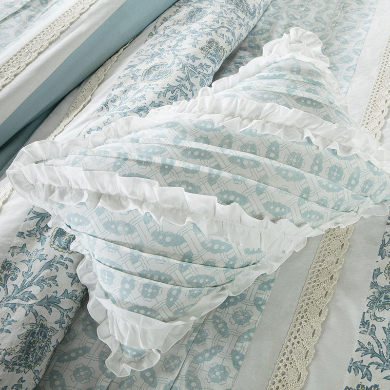 Ensemble de housse de couette en coton percale 9 pièces Cal King