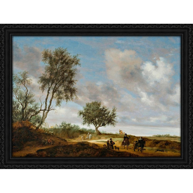 Paysage avec des chasseurs (1648), H 24 po x l 32 po