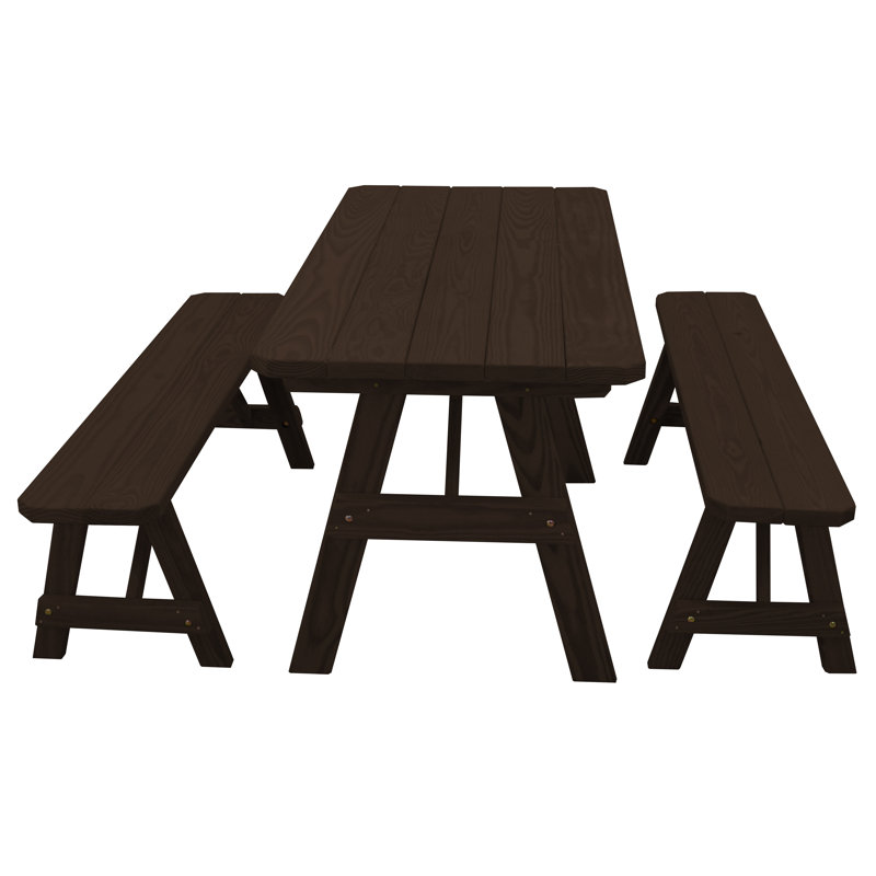 Table de pique-nique pour l'extérieur Woodstock, 44 x 27 x 30, Noyer
