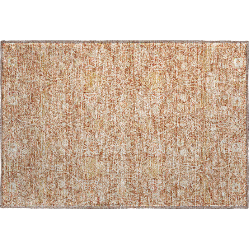 Premium Machine Washable Ducote AMF1133 Global Rug, Rectangle 1'8" x 2'6"