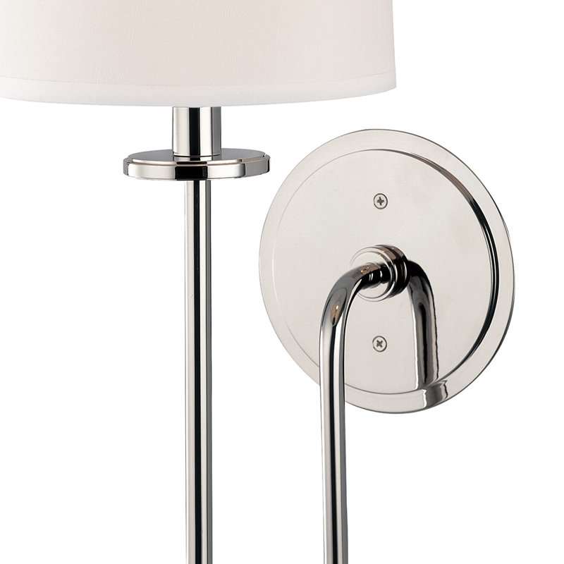 Jericho 1 Light Wall Sconce, Polished Nickel