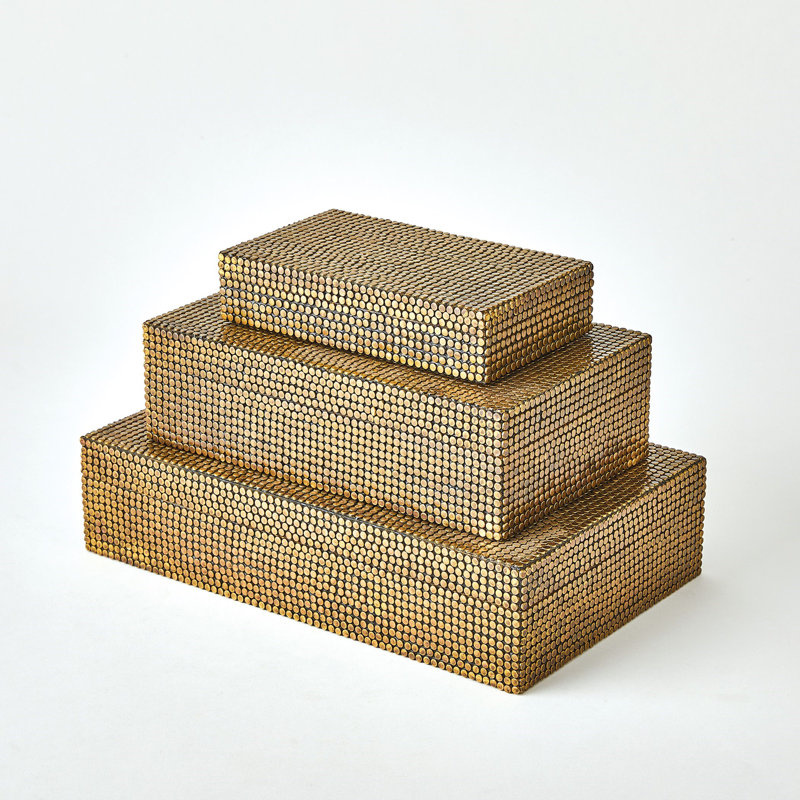 Handmade Decorative Box, 3.5" H x 12.25" W x 7.25" D