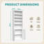 180cm H x 60cm W Metal Standard Bookcase