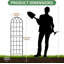 Treillis de jardin en métal 4Pack pour plantes grimpantes d'extérieur, support pour plante en métal 59 x 16 po