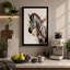 Young Zebra In Profile Boho - Print-136705590-136705587
