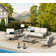 Lamando 5 - Person Patio Aluminum Swivel Conversation Set With Olefin Cushions