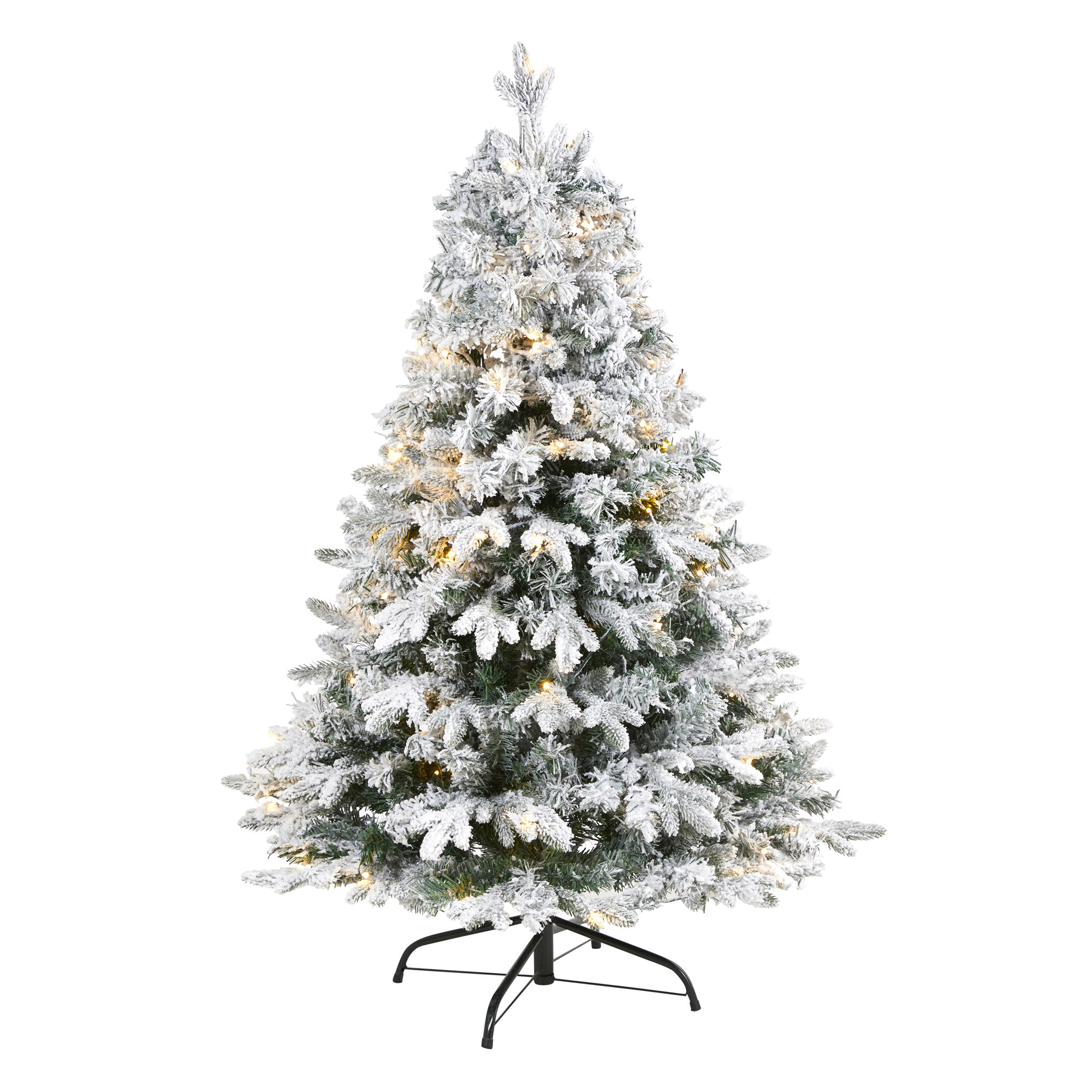 Lighted Artificial Pine Christmas Tree, 4' H