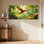 Oiseaux tropicaux perroquets volant au milieu d'une verdure luxuriante, ensemble de 3 impressions sur toile