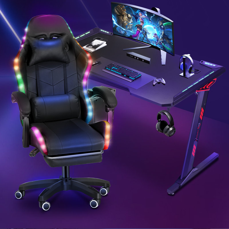 Fauteuil inclinable, ergonomique et inclinable en similicuir Inbox Zero