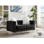 Causeuse rembourrée 60 po en velours avec 2 coussins décoratifs 60 po-112444036