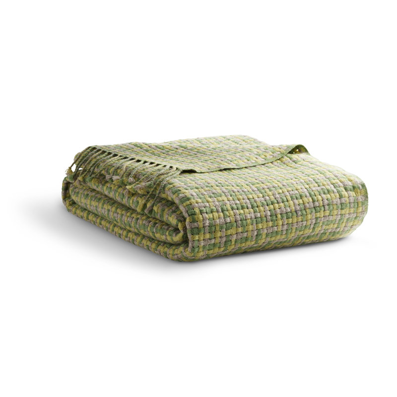 Chaperone Hand Woven Throw Blanket, Green