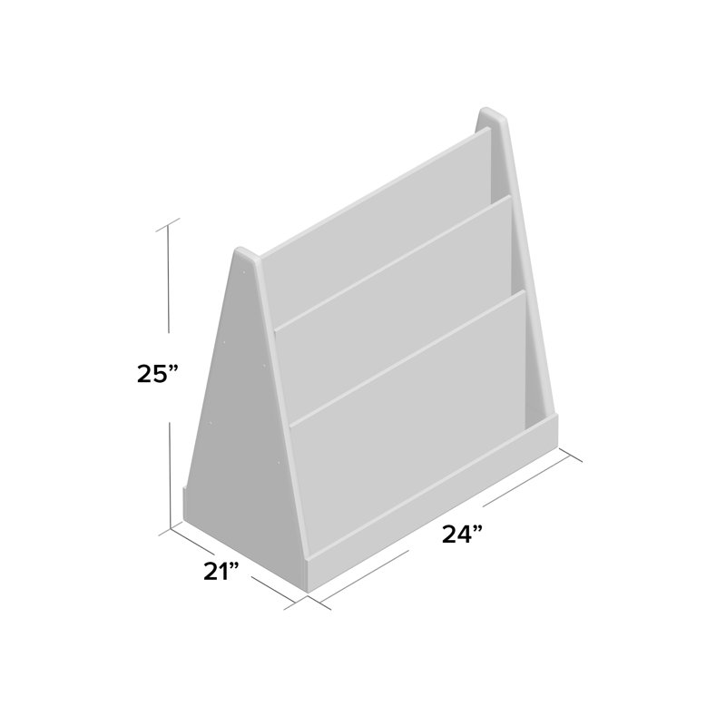 White Wooden Adjustable Kids Double-Sided Book Display