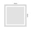 Miroir de salle de bain 30 po x 30 po à DEL avec façade et rétroéclairage, miroir de meuble-lavabo mural avec cadre en aluminium, antibuée, mémoire, 3 couleurs, gradation continue-1465503785-1465503781