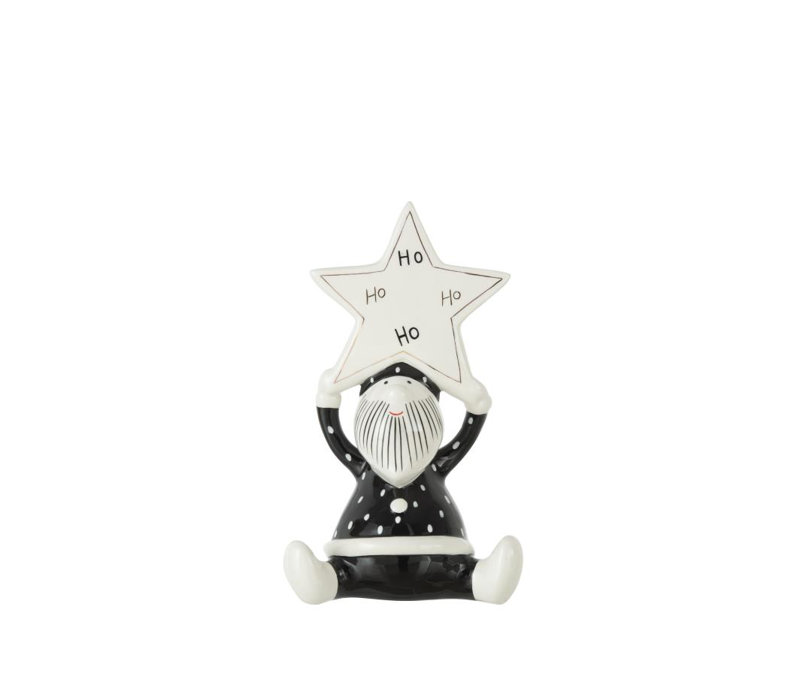 Santa Sitting, 26cm H x 13.5cm W x 10cm D
