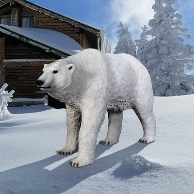 Statue l'ours polaire à l'affût