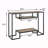 Rustic Oak and Black Console Table with 2 Shelves