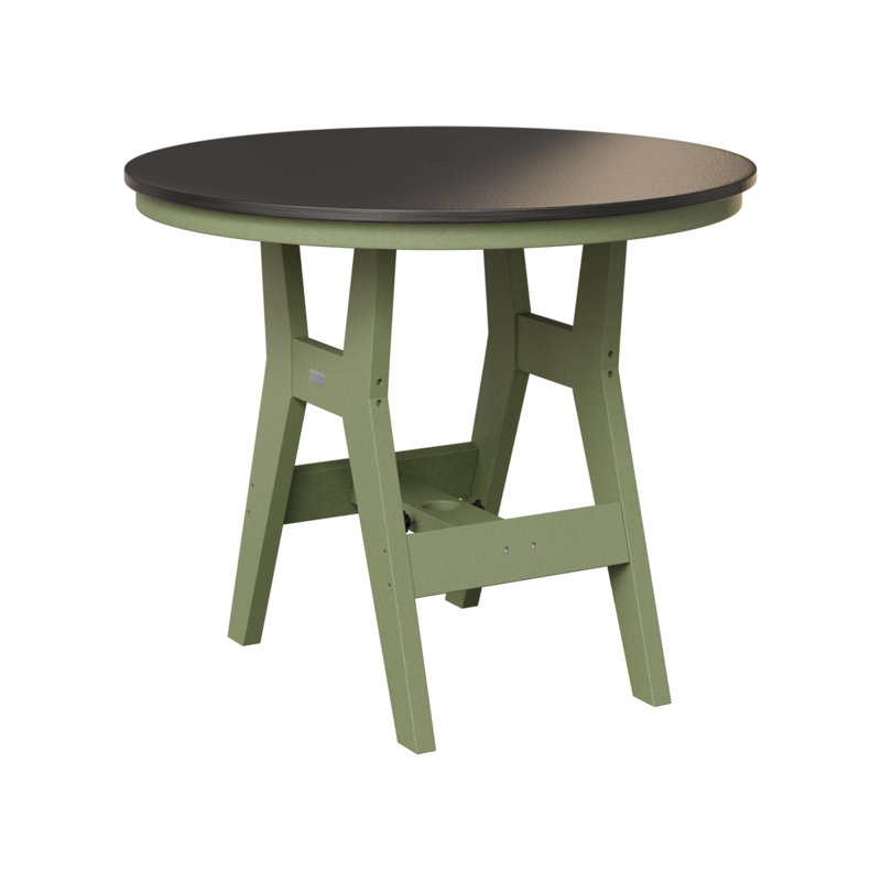 Table de salle à manger ronde de 38 po Berlin Gardens Harbor, Sauge, H 30,37 po x l 38 po x P 38 po, Noir martelé
