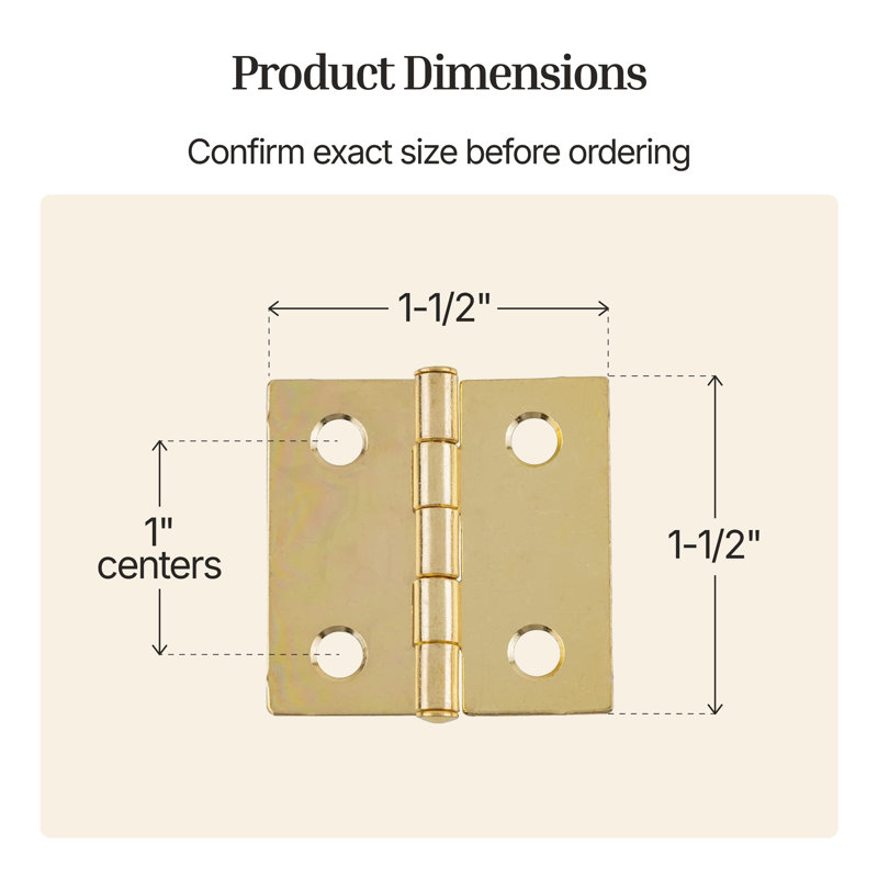 Butt Hinges, Brass