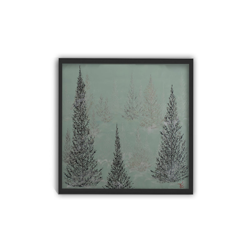 " Monoscape XLIII " by Karen Biery, 20" H x 20" W, Black Floater Framed