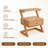 Z-shaped Solid Wood Bedside Table, Bedroom Storage Unit, Sofa Side Table-602550148