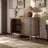 Rustic semi-circular arc large capacity sideboard