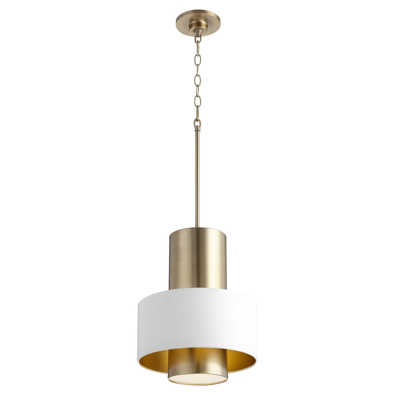 Luminaire suspendu cylindrique 1 lumière, Blanc studio
