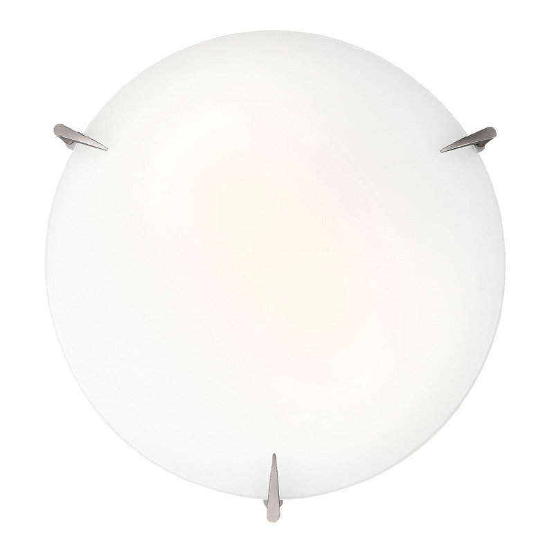 Vandemere Glass Flush Mount, 3.5" H x 12" Diameter