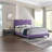 Enchanting Purple Transitional Queen Bed-1405674391
