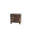 Table de chevet moderne avec rangement - table de chevet en bois à 2 tiroirs et finition chêne