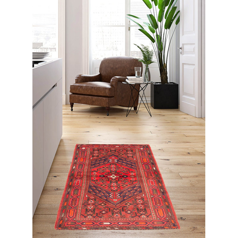 Tapis bleu marine Andelz 3 pi 8 po x 6 pi 5 po