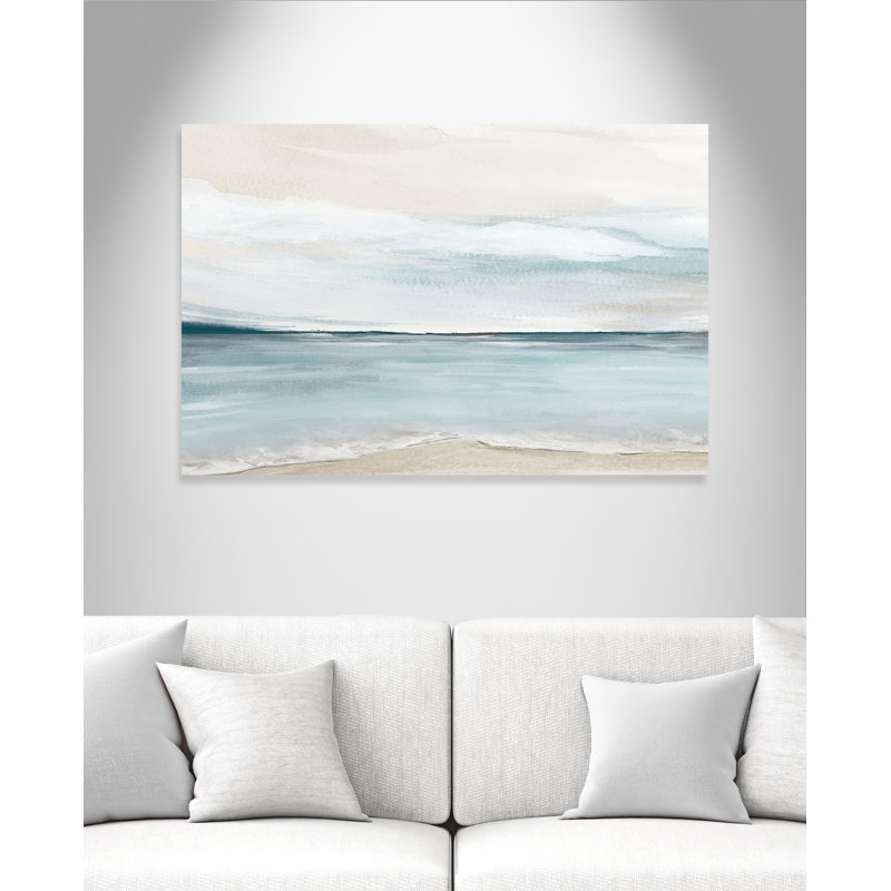 Imprimé Shoreline Blues par Kristen Brockmon, 60'' W x 40'' H, Wrapped Canvas, Sans cadre