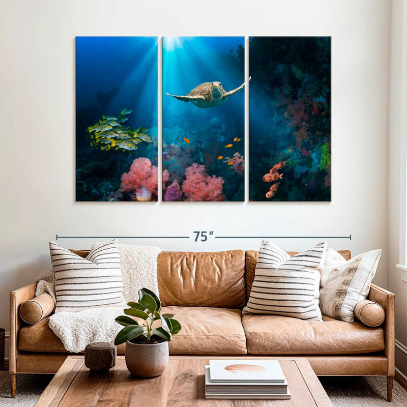 Ocean Underwater, 42" H x 65" W