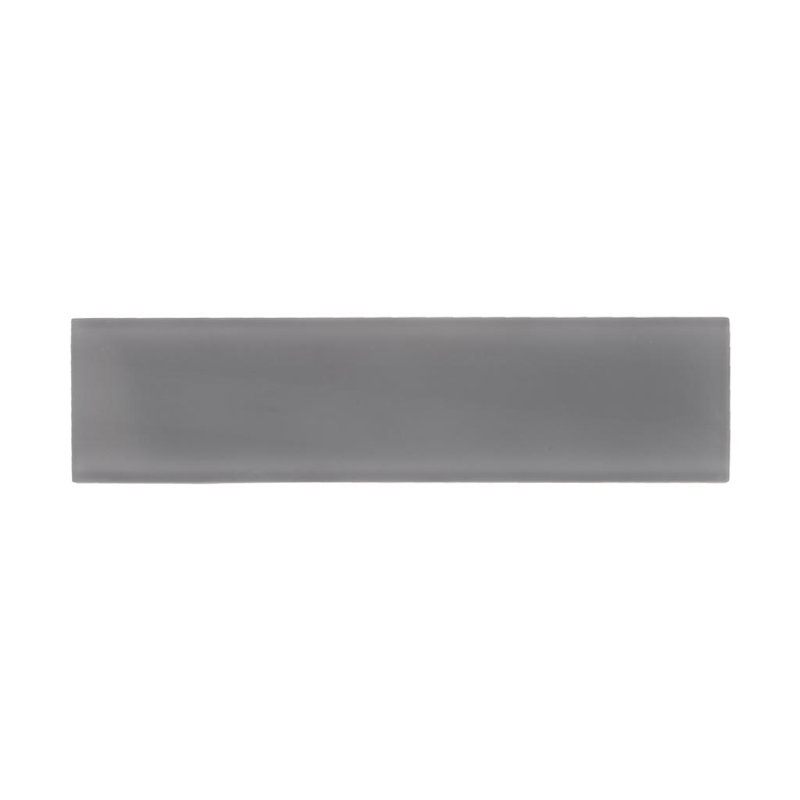 3"X 12" Matte Finished Glass Subway Tile, Dark Gray