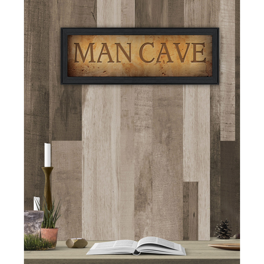 Man Cave Framed Wall Art for Living Room, Home Wall Décor by John Jones Millwood Pines Frame 
