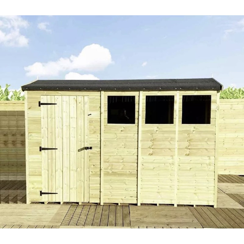 Weert 12 ft. W x 8 ft. D Solid Wood Garden Shed