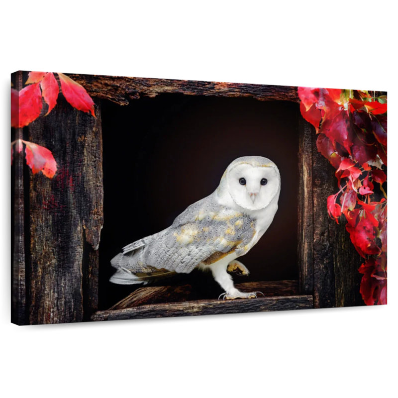 Autumn Barn Owl, 34" H x 51" W