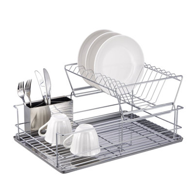 Stainless Steel Two Tier Dish Rack