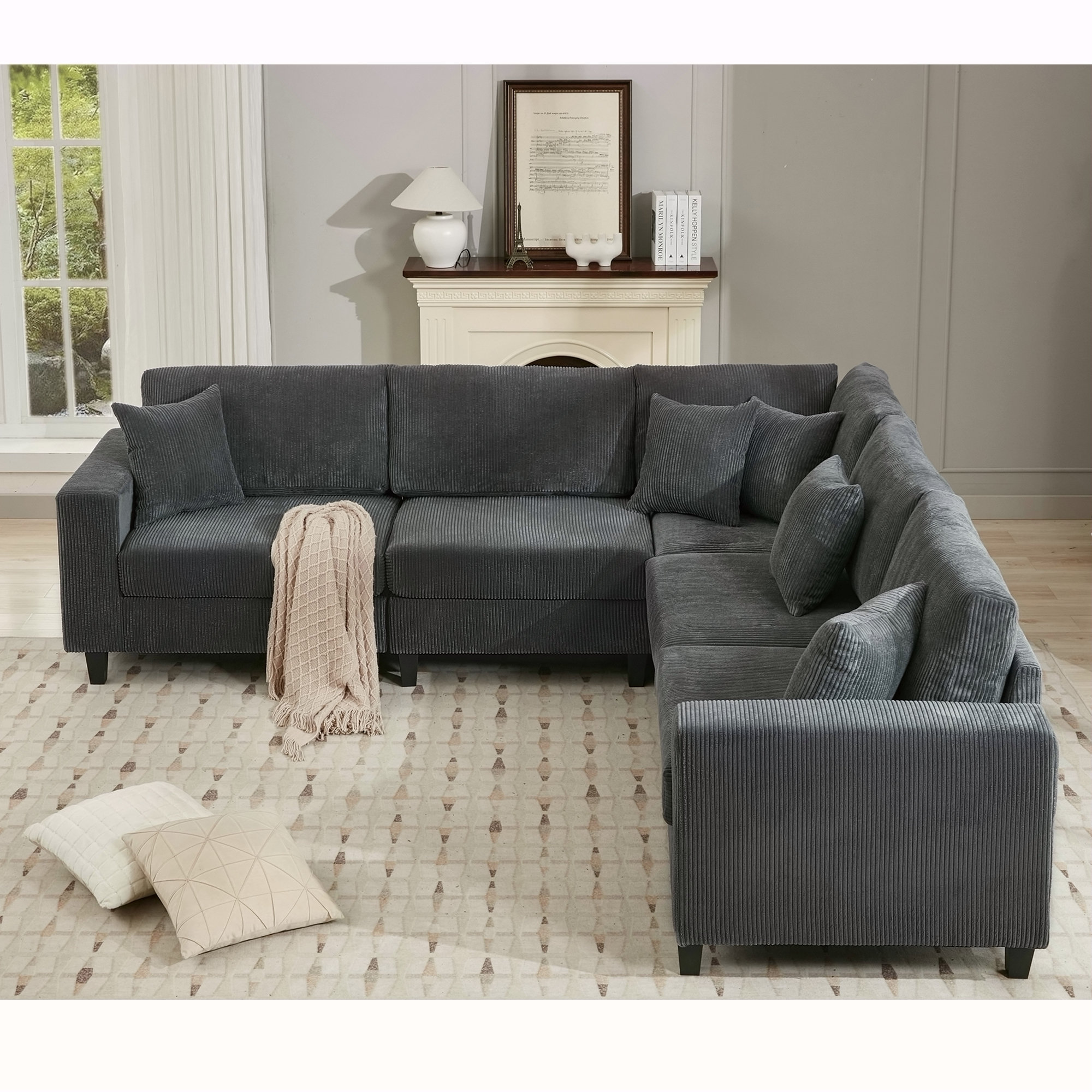 Latitude Run® Oversized Modular Sectional Sofa Set, L Shaped Couch With ...