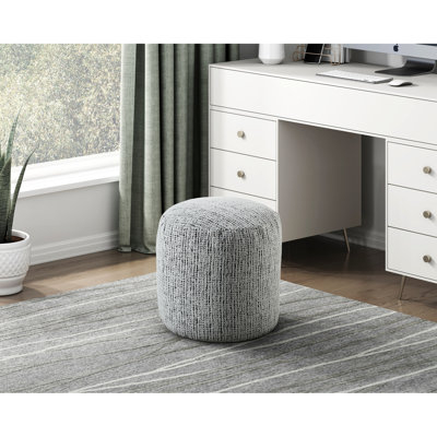 Repose-pieds cylindrique en chenille pour la maison moderne et repose-pieds avec fermeture à glissière