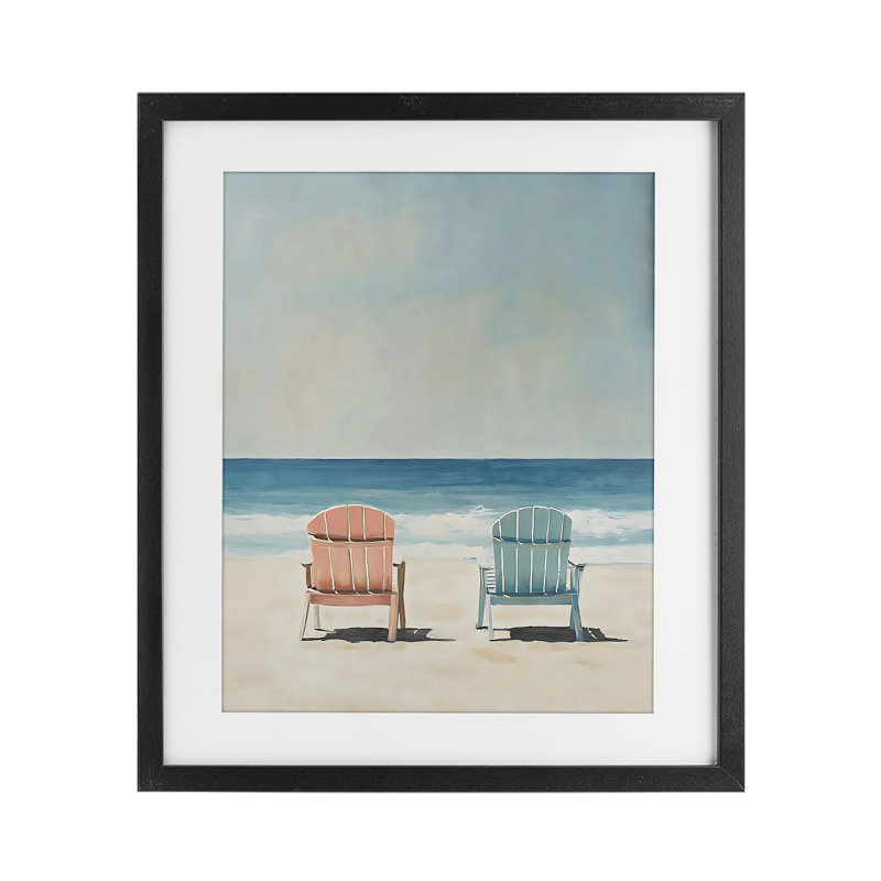 His And Hers Relaxation, reproduction encadrée sous verre, design par LSR Design Studio, Cadre noir minuit, H 16 po x l 13 po