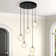 5 - Light  Dimmable Cluster Pendant Crystal Globe Chandelier