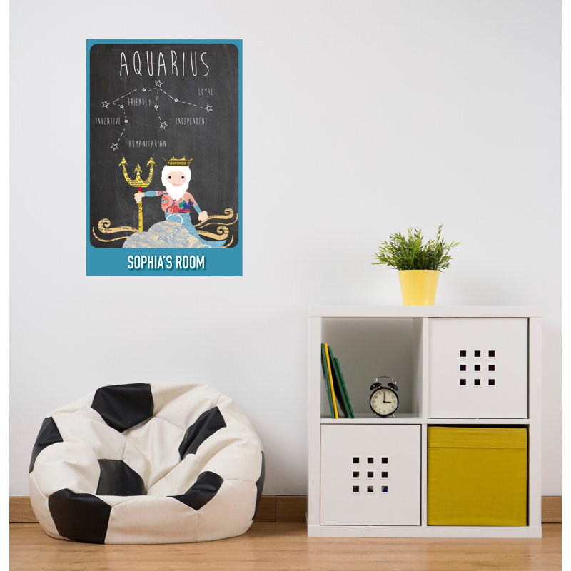 Décalcomanie murale personnalisable aquarius zodiac, Oui