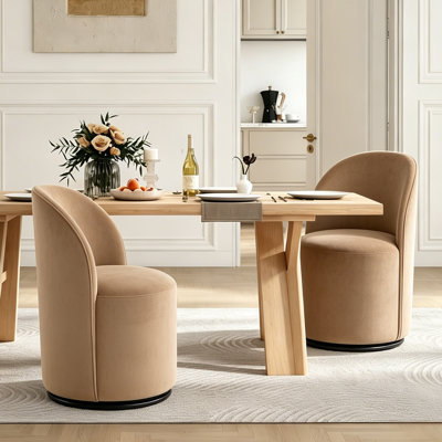 Chaise de baril en velours