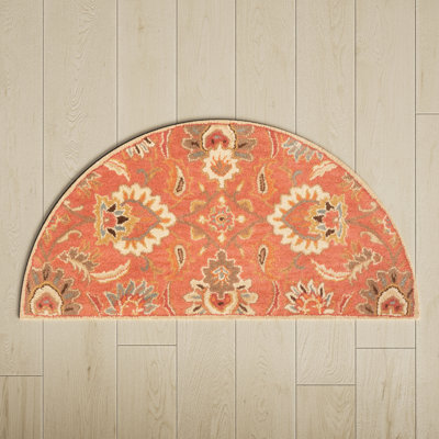 Aaron Oriental Hand-Tufted Wool Terracotta/Orange/Dusty Sage Area Rug