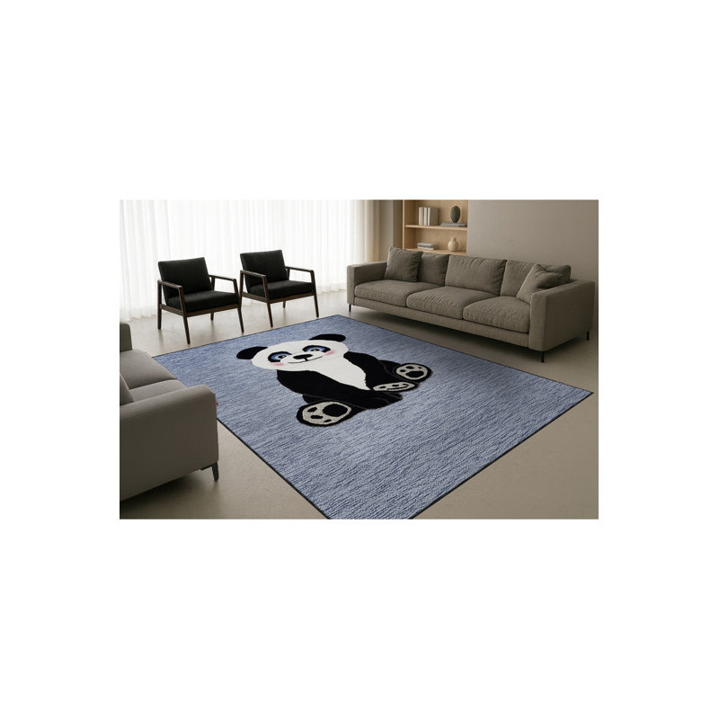 Tapis gris tissé à motif lavable Mosso, 4'7" x 6'7"