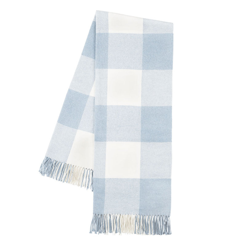 Buffalo Check Throws, Light Blue